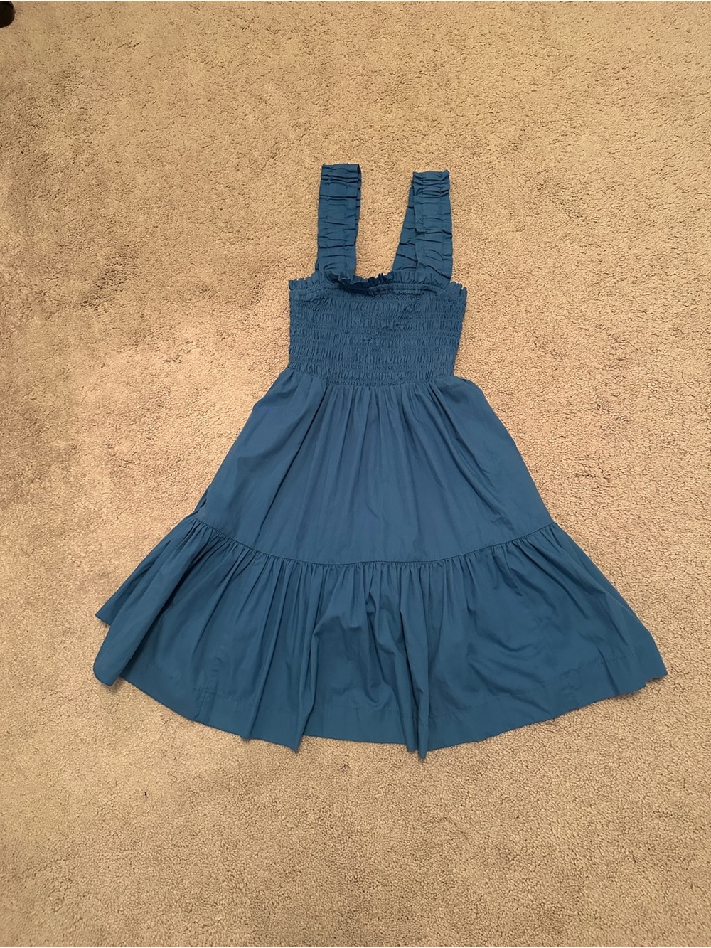 Abercrombie & Fitch Teal Blue Ruffled Strap Mini Dress